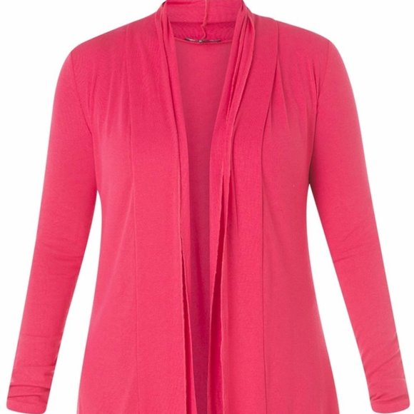 Yest Yessica Ladies Short Cardigan Sweater Cerise Pink 80474B Various Sizes - Picture 16 of 16